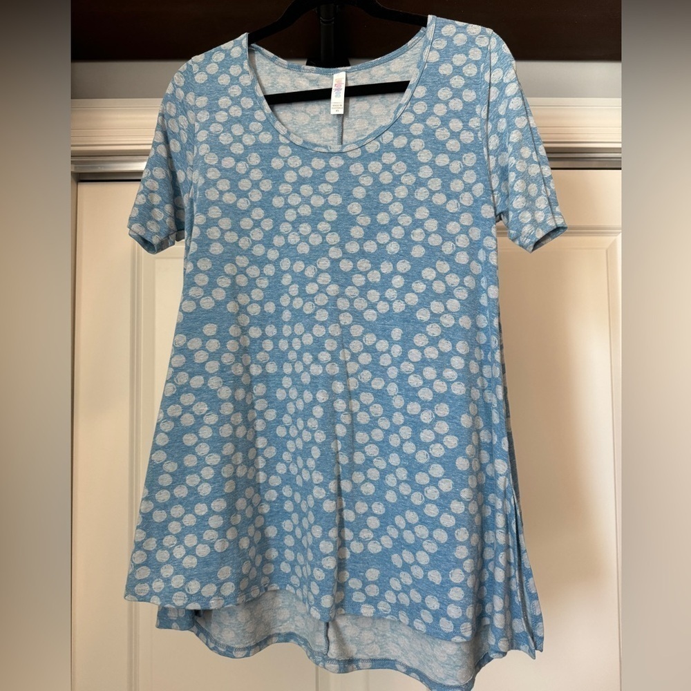 NWOT LuLaRoe Size XS Blue with White Polka Dots